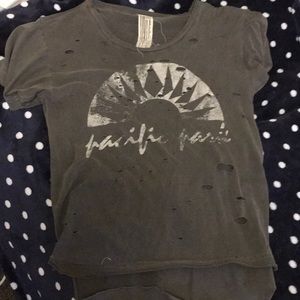 Oversized distressed free people t shirt
